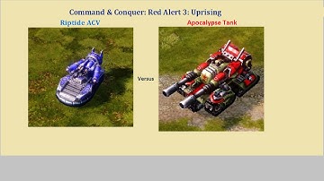 C&C Red Alert 3 - riptide acv vs apocalypse tank