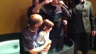Bella getting baptized