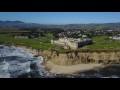 Ritz Carlton Half Moon Bay from the sea (Drone)