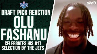 No. 11 draft pick Olu Fashanu on protecting Aaron Rodgers, what he brings to the Jets O-Line | SNY