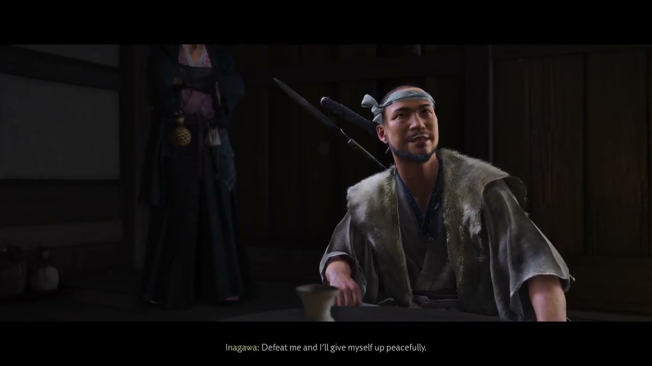 Ghost of Yotei Bounty: Inagawa the Gambler and his Yari Weapon Kit in Teshio Ridge