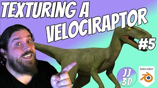 Modeling A Velociraptor in Blender 2.9+ Part 5 : Texture Painting