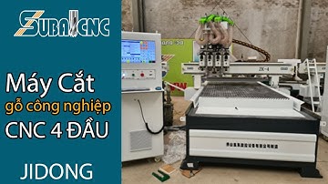 Máy cắt CNC 4 đầu có bàn cấp nhả phôi tự động