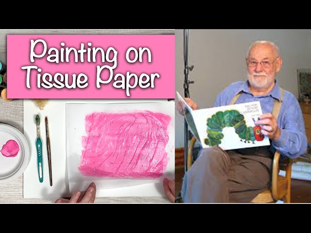 How to paint watercolour on tissue paper background - CRINKLY,  EXPERIMENTAL, FUN! 