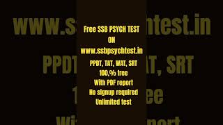 SSB PSYCH TEST free SSB preperation #army #ssb