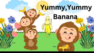 Banana nursery rhyme kids song/Fruit song #kidssong