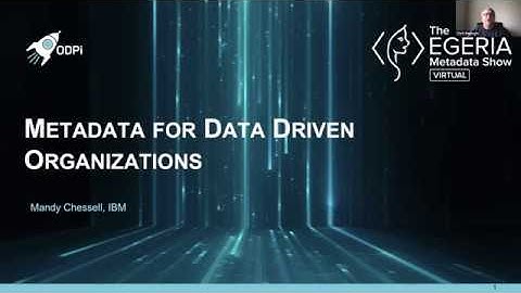 Day 2: The Virtual Egeria Metadata Show