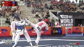 120 M-68Kg R-16 Alian Ali Swe Vs Achab Jaouad Bel I Rome 2022 World Taekwondo Gp