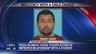 Frisco police arrested a isd teacher wednesday for having relationship
with 14-year-old female student. fox 4 is on instagram -
https://instagram....