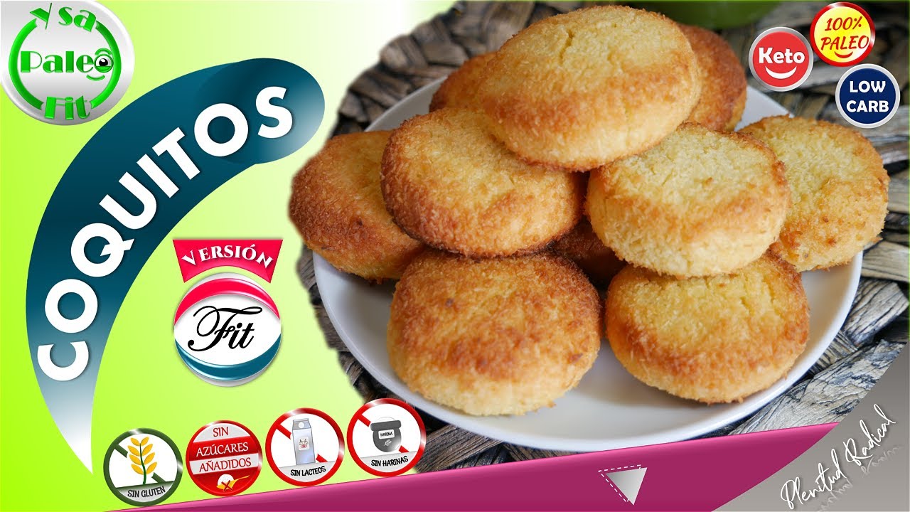 Cómo hacer COQUITOS caseros SIN HARINA y SIN AZÚCAR 💪 Snack PALEO | KETO | LOW CARB 😋