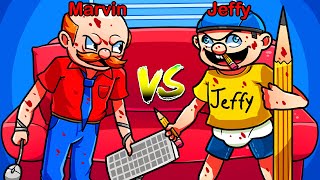 JEFFY vs MARVIN in Among Us!