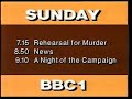 BBC1 Continuity - News - Shogun - A Night of the Campaign - 3-8-85