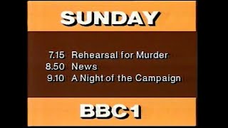 BBC1 Continuity - News - Shogun - A Night of the Campaign - 3-8-85