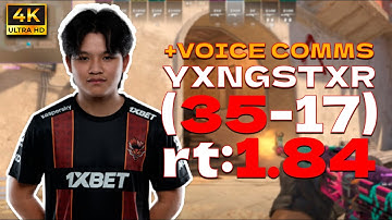 yxngstxr (35-17) rt:1.84 +VOICE COMMS l EU FACEIT RANKED (mirage) | #cs2 #pov