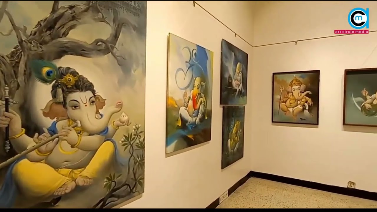 "Shree Ganesha" paintings exhibition by artist Namdev Patil in Jehangir from 2nd to 8th August 2022
