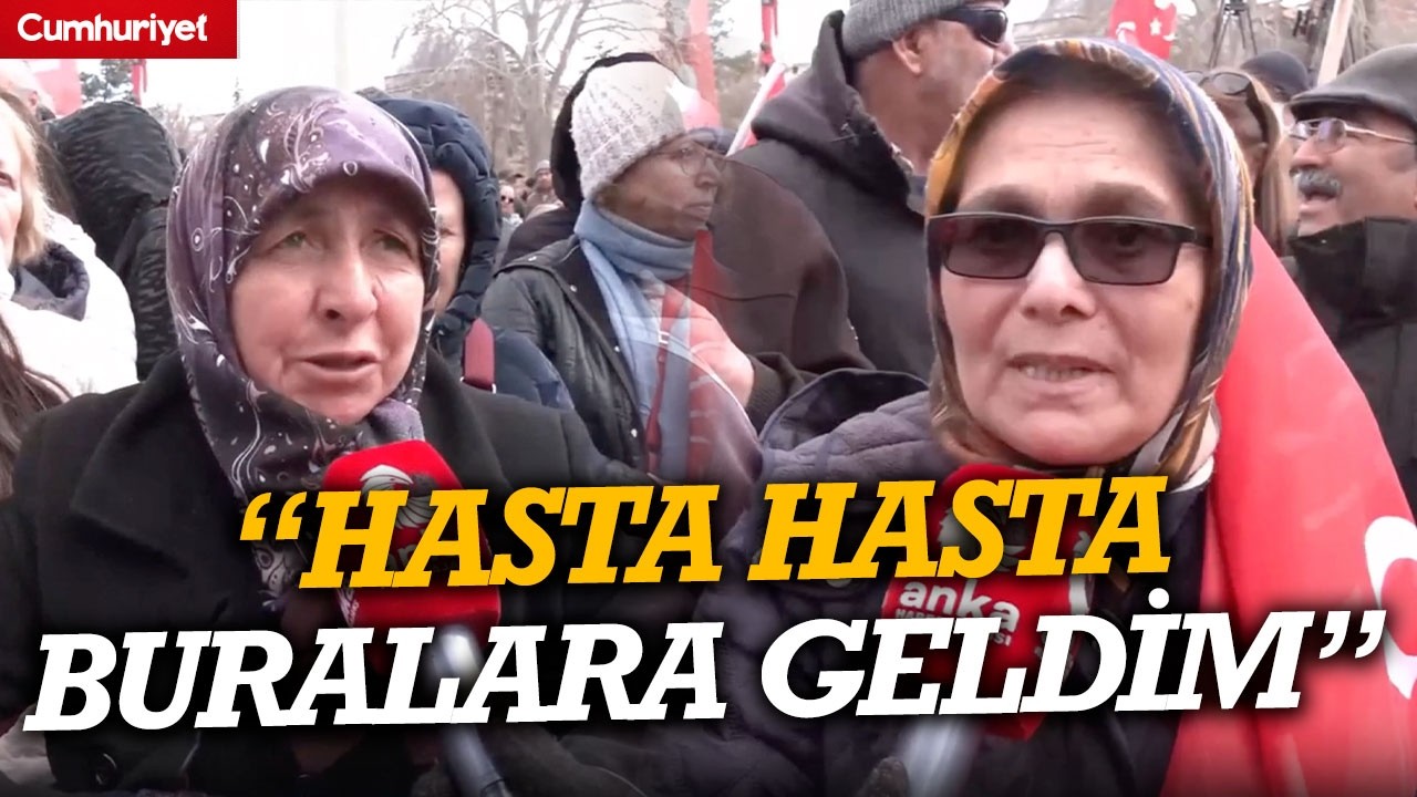 CHP mitingine katılan Karamanlı: Hasta hasta buralara geldim...