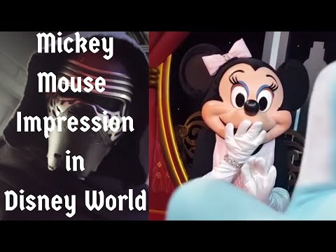 DISNEY CASTMEMBERS UNBELIEVABLE REACTIONS TO AMAZING MICKEY MOUSE IMPRESSION (Ft. Kylo Ren)