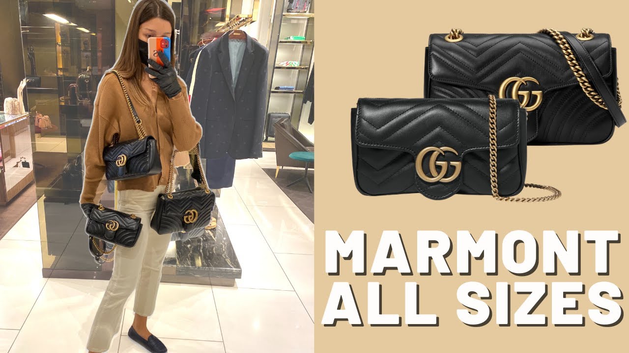 GUCCI MARMONT BAG ALL SIZES - YouTube