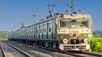 Electric Multiple Unit Local train on curve | Curvy train in a clean day | High Speed action