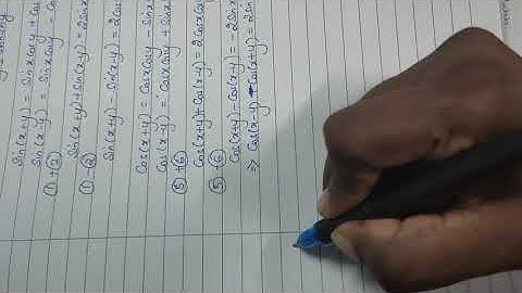 Integration of Sinxcosy and cosxcosy with respect to x