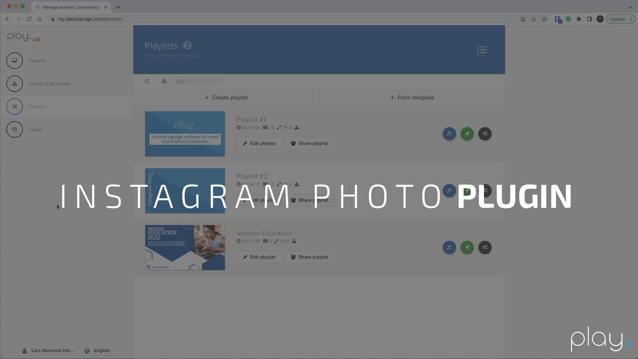 How to set up and design the Instagram Photo plugin for digital signage