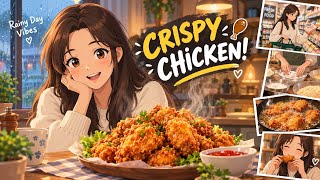 Rainy Day & Crispy Fried Chicken 🍗🌧️ | A Cozy Day with Amara