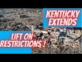 State of kentucky extend the lift of  regulations and HOS for big trucks doing disaster relief.