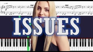 Julia Michaels - Issues - EASY Piano Tutorial w/ Sheets