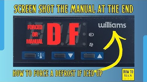 How to force a defrost manually fridge or freezer is iced up. Williams 3 button lea fridge freezer