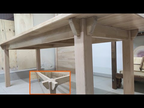 Making a Large Wooden Table From Beech Wood(240 cm) || Kayın ağacı (240 cm) büyük ahşap masa yapımı