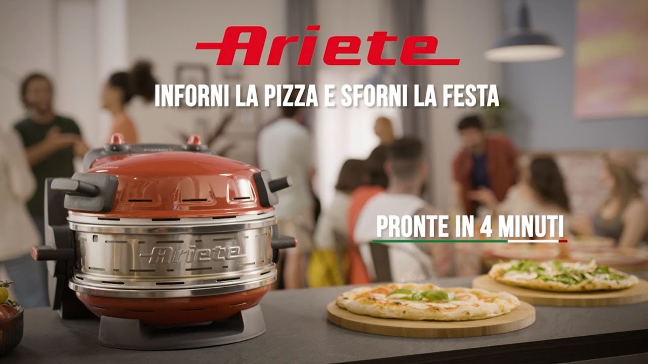 ARIETE 927 FORNO PIZZA DOPPIO CON PIETRA REFRATTARIA FINO A 400°C COLORE  ROSSO