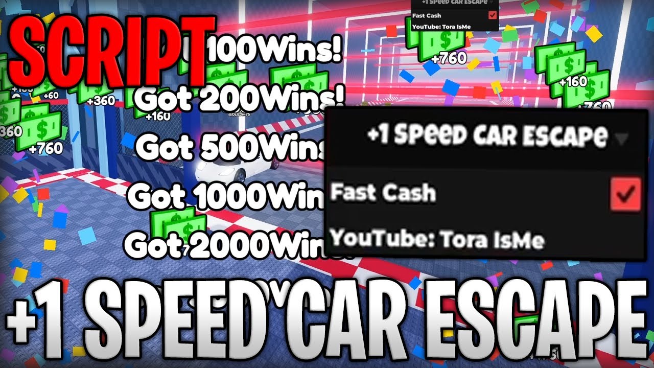 [💵UPDATE] +1 Speed Car Escape Best Script Infinite Cash Roblox 2026 ...