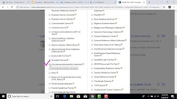 Adding Multiple Databases to a Search in Education Source