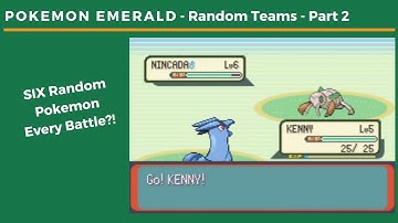 Pokemon Emerald - Random Team Every Battle Part 2 - A lottt of Variety