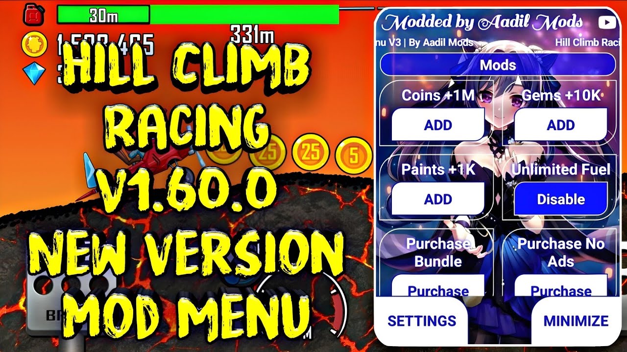 Hill Climb Racing MOD money/gems 1.60.0 APK download free for android