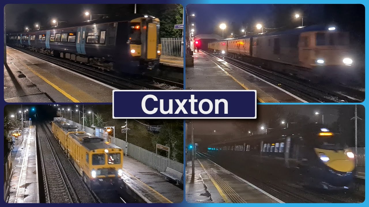 Early Morning Trains at a Rainy Cuxton Station on the Medway Valley Line!