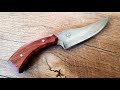 Making a Knife at Home - Skinning knife - Stabilized Wood Handle