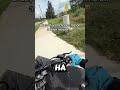 I got chased by a lawn mower on my ebike😂 #ebiker #ebike #dirtbike #karen