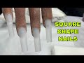 How to || Super Square Nails #squarenails #shaping #howto