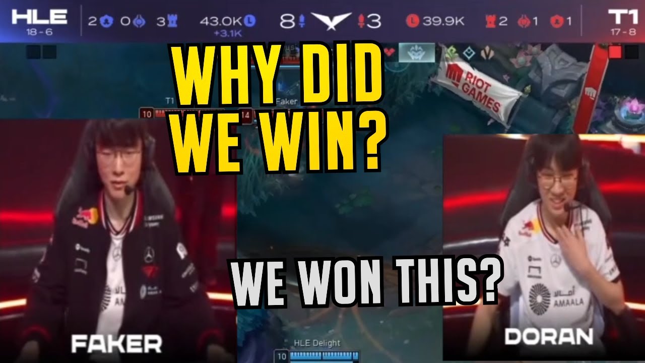 Даже T1 FAKER не знает, почему — лучшие моменты T1 против HLE с переводом голосовых сообщений