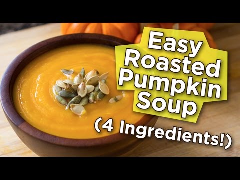 Easy Roasted Pumpkin Soup Recipe (4 Ingredients!) | Nutritarian | Vegan