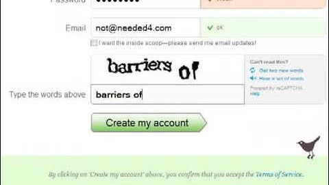 Creating a twitter account
