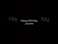 Happy Birthday-Jovanie