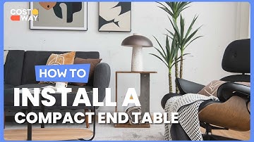 How to Install the 2-Tier Retro Compact End Table for Living Room | HV10034 #costway #howto