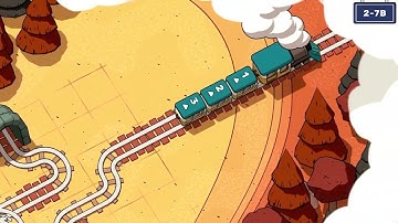 Railbound ( Level 2-7B | Hard 2D Puzzle Game ) | Tutorial and Gameplay