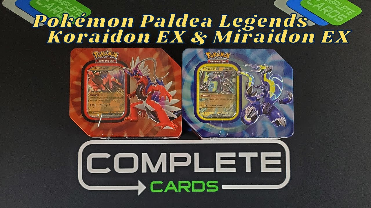 Pokemon Trading Card Game Paldea Legends Miraidon ex Tin 4 Booster