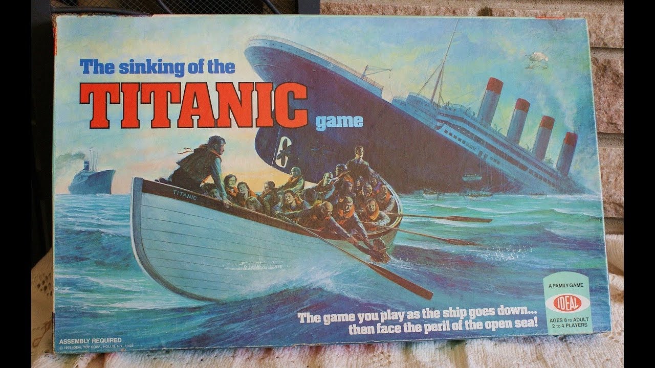 The Sinking of the Titanic Board Game Ideal Replacement Parts Yellow Food 1976 