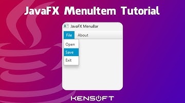 JavaFX MenuItem Tutorial For Beginners | PART 1