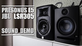 Presonus Eris E5 vs JBL LSR305 || Sound Demo w/ Bass Test