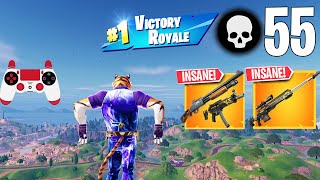 55 Elimination Solo Vs Squads Gameplay Wins (NEW Fortnite Chapter 5 PS4 Controller)